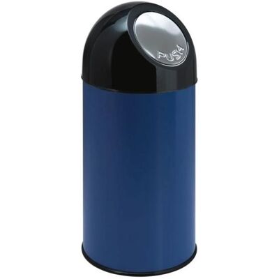 kaiserkraft Abfallsammler PUSH, Abfalleimer, Blau kaiserkraft Abfallsammler PUSH, Abfalleimer, Blau