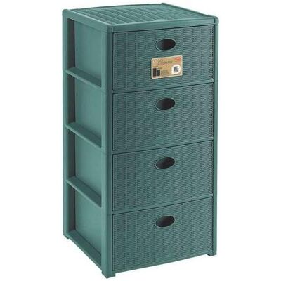 Kerbl Stefanplast Kommode mit 4 Schubladen, Modell „Elegance“, grün, Abfalleimer, Grün Kerbl Stefanplast Kommode mit 4 Schubladen, Modell „Elegance“, grün, Abfalleimer, Grün