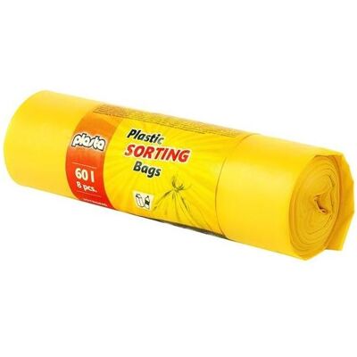 Staples Garbage Bags Plasta Yellow 60l 8pcs, Abfallsack, Gelb Staples Garbage Bags Plasta Yellow 60l 8pcs, Abfallsack, Gelb