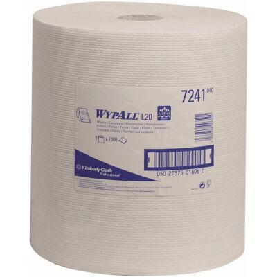 Wypall Wischtücher L10 Gerollt Weiss 1-lagig, Haushaltspapier, Weiss Wypall Wischtücher L10 Gerollt Weiss 1-lagig, Haushaltspapier, Weiss