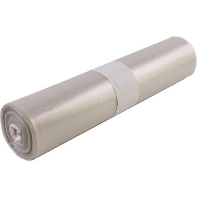Hygoclean Müllsäcke, transparent, 120 Liter, aus LDPE, Stärke: 45 my, Masse: 700 x 1.100 mm, Abfallsack, Transparent Hygoclean Müllsäcke, transparent, 120 Liter, aus LDPE, Stärke: 45 my, Masse: 700 x 1.100 mm, Abfallsack, Transparent