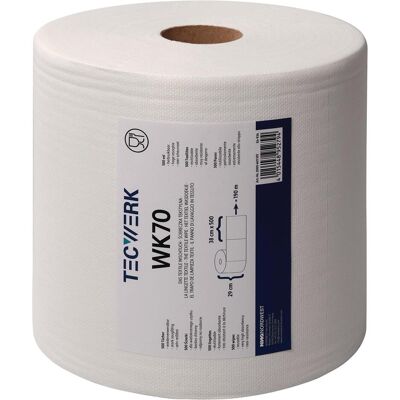 Tecwerk Putztuch WK 70 L380xB290ca. mm weiss 1-lagig, Haushaltspapier, Weiss Tecwerk Putztuch WK 70 L380xB290ca. mm weiss 1-lagig, Haushaltspapier, Weiss