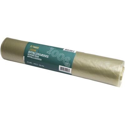 G.Funder Affaldsskke klar, 120 liter, 10 poser pr. rulle - kraftig kvalitet, Abfallsack, Transparent G.Funder Affaldsskke klar, 120 liter, 10 poser pr. rulle - kraftig kvalitet, Abfallsack, Transparent