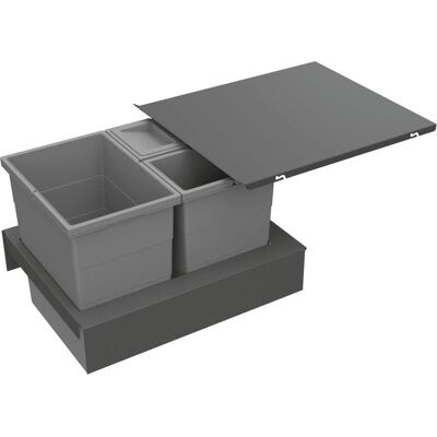 Hettich Abfalltrennsystem Base 450 für ArciTech anthrazit, Abfalleimer, Schwarz Hettich Abfalltrennsystem Base 450 für ArciTech anthrazit, Abfalleimer, Schwarz
