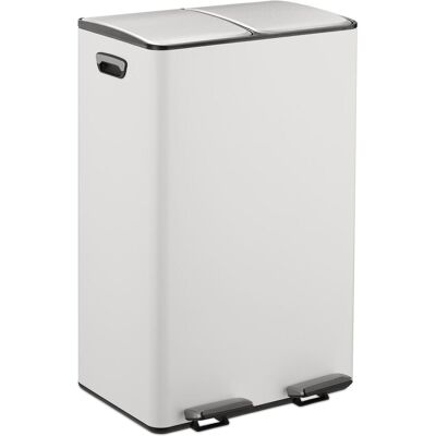 Relaxdays Mülleimer Küche 2x 30 Liter, Abfalleimer, Weiss, Schwarz, Silber Relaxdays Mülleimer Küche 2x 30 Liter, Abfalleimer, Weiss, Schwarz, Silber