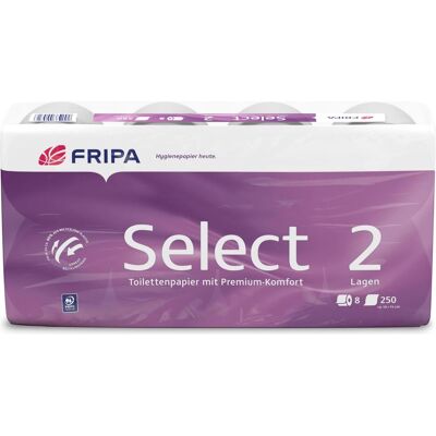Fripa, Toilettenpapier, Toilettenpapier Select Anzahl der Lagen: 2-lagig Material des Toilettenpapiers: Zellstoff (8 Stk.) Fripa, Toilettenpapier, Toilettenpapier Select Anzahl der Lagen: 2-lagig Material des Toilettenpapiers: Zellstoff (8 Stk.)