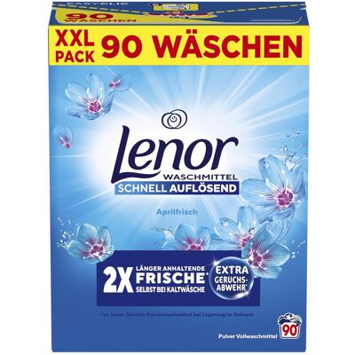 Lenor WM Pulver Aprilfrisch 4.5KG Waschmittel 90 WL, Waschmittel + Textilpflege Lenor WM Pulver Aprilfrisch 4.5KG Waschmittel 90 WL, Waschmittel + Textilpflege