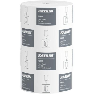 Katrin 12 Handtuchrollen 2-lagig weiss, Haushaltspapier, Weiss Katrin 12 Handtuchrollen 2-lagig weiss, Haushaltspapier, Weiss