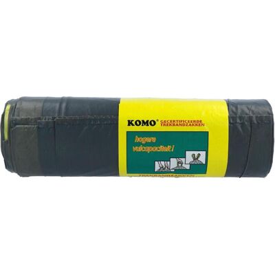 Komo Müllbeutel mit Zugband 60x80x0,043 1 Rolle, Abfallsack, Schwarz Komo Müllbeutel mit Zugband 60x80x0,043 1 Rolle, Abfallsack, Schwarz