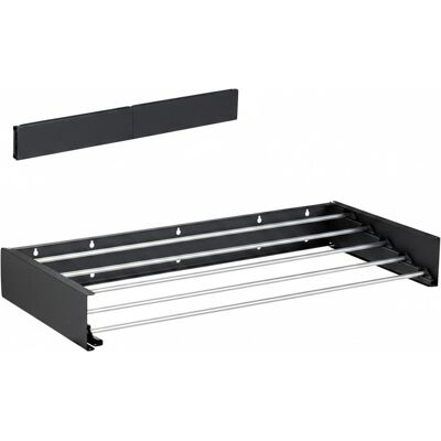 Relaxdays Wand-Wäscheständer, Wäscheständer, Schwarz Relaxdays Wand-Wäscheständer, Wäscheständer, Schwarz