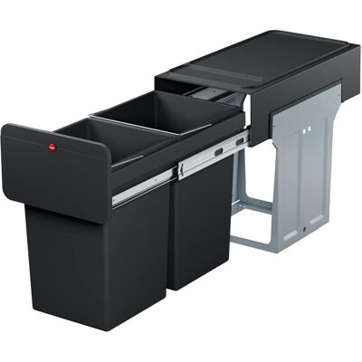 Hailo EcoLine Design Duo L, Abfalleimer, Schwarz Hailo EcoLine Design Duo L, Abfalleimer, Schwarz