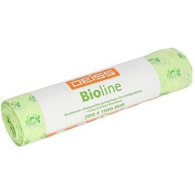 Deiss Müllbeutel BIOLINE 70 x 110 cm (B x H) 120l ecovio natur 10 St./Pack., Abfallsack, Grün Deiss Müllbeutel BIOLINE 70 x 110 cm (B x H) 120l ecovio natur 10 St./Pack., Abfallsack, Grün