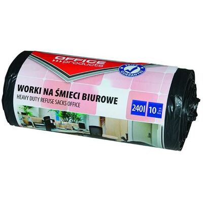 Office Products Büro-müllsäcke, stark (ldpe), 240 l, 10 stück, schwarz, Abfallsack, Schwarz Office Products Büro-müllsäcke, stark (ldpe), 240 l, 10 stück, schwarz, Abfallsack, Schwarz