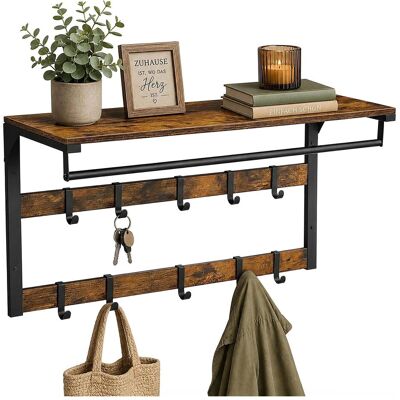 Relaxdays, Kleiderhaken + Wandgarderobe, Wandgarderobe 3-in-1 Relaxdays, Kleiderhaken + Wandgarderobe, Wandgarderobe 3-in-1