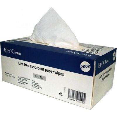 Elix 455200 PAPIERWISCHTUECHER 200Stk fusselfrei, Reinigungsutensil, Weiss Elix 455200 PAPIERWISCHTUECHER 200Stk fusselfrei, Reinigungsutensil, Weiss