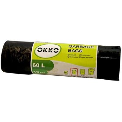 Okko GARBAGE BAGS 60L 10PCS, Abfallsack, Schwarz Okko GARBAGE BAGS 60L 10PCS, Abfallsack, Schwarz