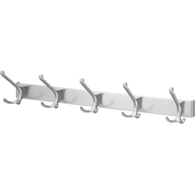 Hermeta, Garderobe + Kleiderstange, Huthakenleiste 0822-0825 5 Haken Ausladung 96 mm Leichtmetall silberfarbig eloxiert Höhe 102 mm Hermeta, Garderobe + Kleiderstange, Huthakenleiste 0822-0825 5 Haken Ausladung 96 mm Leichtmetall silberfarbig eloxiert Höhe 102 mm