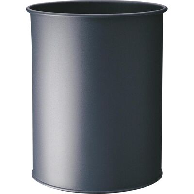 Durable Papierkorb - rund - 15 L - Stahl, Abfalleimer, Grau Durable Papierkorb - rund - 15 L - Stahl, Abfalleimer, Grau