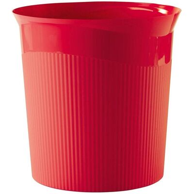 Han Papierkorb Re-LOOP, 13 Liter, rot 13 Liter, 100 % recycelter Öko-Kunststoff, Abfalleimer, Rot Han Papierkorb Re-LOOP, 13 Liter, rot 13 Liter, 100 % recycelter Öko-Kunststoff, Abfalleimer, Rot