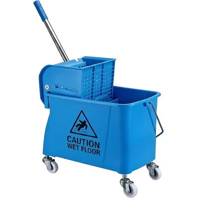 Relaxdays Reinigungswagen44x27x66cm, Reinigungsutensil, Blau Relaxdays Reinigungswagen44x27x66cm, Reinigungsutensil, Blau
