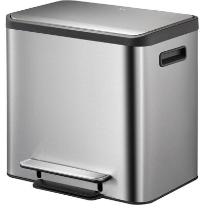 EKO EcoCasa recycle prullenbak - 2 x 12 l - mat RVS, Abfalleimer, Silber EKO EcoCasa recycle prullenbak - 2 x 12 l - mat RVS, Abfalleimer, Silber