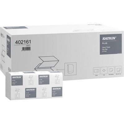 Katrin Papiertücher – ZZ-gefaltet – 4000 Blatt – 1-lagig, Haushaltspapier Katrin Papiertücher – ZZ-gefaltet – 4000 Blatt – 1-lagig, Haushaltspapier