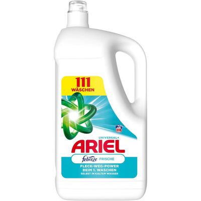 Ariel Flüssig Febreze 4.995L Vollwaschmittel 111 WL, Waschmittel + Textilpflege Ariel Flüssig Febreze 4.995L Vollwaschmittel 111 WL, Waschmittel + Textilpflege