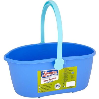 Spontex Eimer Extra Breit 10 L Fassungsvermögen, Reinigungsutensil, Blau Spontex Eimer Extra Breit 10 L Fassungsvermögen, Reinigungsutensil, Blau