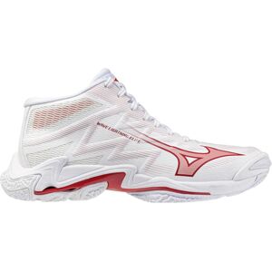 Mizuno, Damen, Hallenschuhe, Wave Lightning Elite Mid Damen (40.5), Weiss, Rosa Mizuno, Damen, Hallenschuhe, Wave Lightning Elite Mid Damen (40.5), Weiss, Rosa