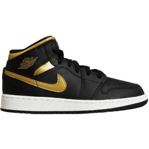 Air Jordan, Jungen, Sneakers, 1 Mid Junior (GS) Basketball Shoe Black/Metallic Gold - DQ8423-071, Gold, Schwarz, (37.5) Air Jordan, Jungen, Sneakers, 1 Mid Junior (GS) Basketball Shoe Black/Metallic Gold - DQ8423-071, Gold, Schwarz, (37.5)