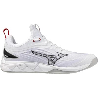 Mizuno, Unisex, Hallenschuhe, Wave Luminous 3 (42), Weiss, Rot, Schwarz Mizuno, Unisex, Hallenschuhe, Wave Luminous 3 (42), Weiss, Rot, Schwarz