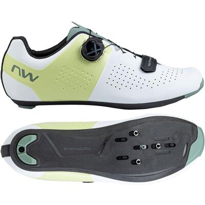 Northwave Storm Carbon Weiß Gelb - Fahrradschuhe Northwave Storm Carbon Weiß Gelb - Fahrradschuhe