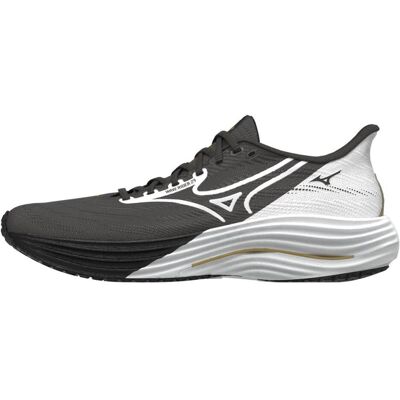 Mizuno, Unisex, Laufschuhe, WAVE RIDER 29 (44.5), Schwarz, Gold, Weiss Mizuno, Unisex, Laufschuhe, WAVE RIDER 29 (44.5), Schwarz, Gold, Weiss