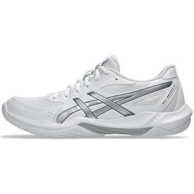 ASICS, Damen, Hallenschuhe, GEL-ROCKET 12 DAMEN (37), Weiss, Silber ASICS, Damen, Hallenschuhe, GEL-ROCKET 12 DAMEN (37), Weiss, Silber