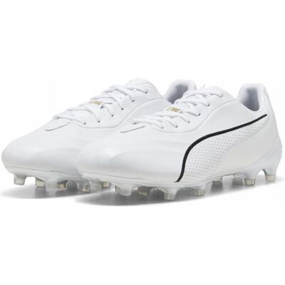Puma Unisex, Fussballschuhe, King Platinum Fg/Ag (45), Weiss, Gold, Schwarz Puma Unisex, Fussballschuhe, King Platinum Fg/Ag (45), Weiss, Gold, Schwarz