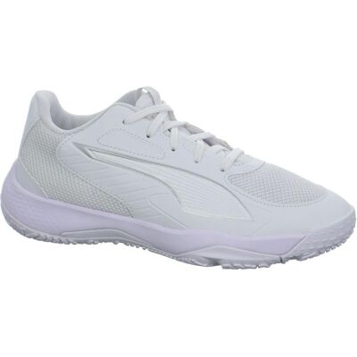 Puma Jungen, Hallenschuhe, Accelerate Jr 4 (33), Weiss, Silber Puma Jungen, Hallenschuhe, Accelerate Jr 4 (33), Weiss, Silber