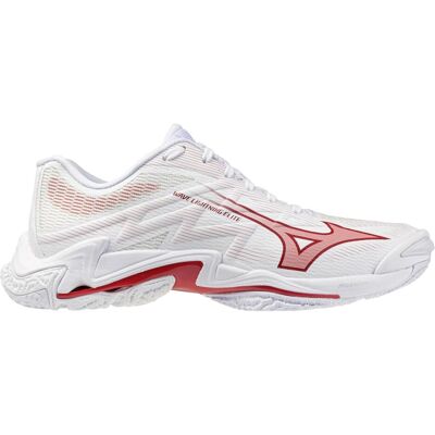 Mizuno, Damen, Hallenschuhe, Wave Lightning Elite Damen (39), Weiss, Rosa, Rot Mizuno, Damen, Hallenschuhe, Wave Lightning Elite Damen (39), Weiss, Rosa, Rot
