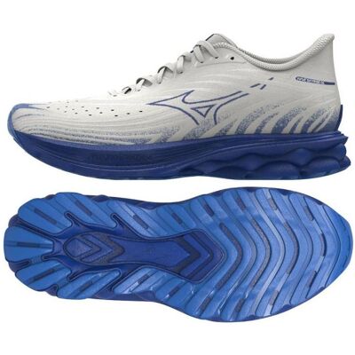 Mizuno, Herren, Laufschuhe, Wave Skyrise Schuhe für Herren (44.5), Weiss, Blau Mizuno, Herren, Laufschuhe, Wave Skyrise Schuhe für Herren (44.5), Weiss, Blau