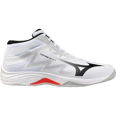Mizuno, Unisex, Hallenschuhe, Lightning Select Mid (43), Rot, Schwarz, Weiss Mizuno, Unisex, Hallenschuhe, Lightning Select Mid (43), Rot, Schwarz, Weiss