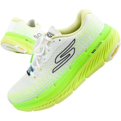 Skechers, Herren, Laufschuhe, Max Cushioning Premier Laufschuhe (45.5), Grün, Weiss Skechers, Herren, Laufschuhe, Max Cushioning Premier Laufschuhe (45.5), Grün, Weiss
