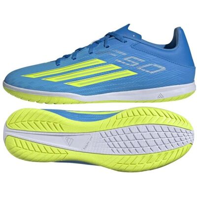 Adidas Herren, Fussballschuhe, F50 Club Indoor (45 1/3), Blau, Gelb Adidas Herren, Fussballschuhe, F50 Club Indoor (45 1/3), Blau, Gelb