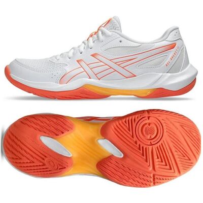 ASICS, Damen, Hallenschuhe, GEL-ROCKET 12 DAMEN (41.5), Mehrfarbig, Weiss ASICS, Damen, Hallenschuhe, GEL-ROCKET 12 DAMEN (41.5), Mehrfarbig, Weiss