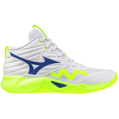 Mizuno, Herren, Hallenschuhe, Wave Momentum Pro Mid (38.5), Blau, Weiss, Gelb Mizuno, Herren, Hallenschuhe, Wave Momentum Pro Mid (38.5), Blau, Weiss, Gelb