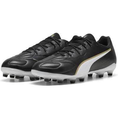 Puma Unisex, Fussballschuhe, KING 20 MATCH FG/AG (46.5), Schwarz, Gold, Weiss Puma Unisex, Fussballschuhe, KING 20 MATCH FG/AG (46.5), Schwarz, Gold, Weiss