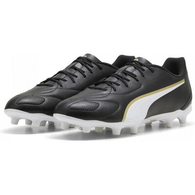 Puma Unisex, Fussballschuhe, KING 20 PLAY FG/AG (42.5), Schwarz, Weiss, Gold Puma Unisex, Fussballschuhe, KING 20 PLAY FG/AG (42.5), Schwarz, Weiss, Gold