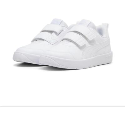 Puma Jungen, Sneakers, Courtflex V3 V PS, Weiss, Silber, (32.5) Puma Jungen, Sneakers, Courtflex V3 V PS, Weiss, Silber, (32.5)