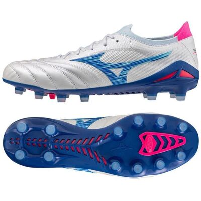 Mizuno, Unisex, Fussballschuhe, Morelia Neo Iv ss Japan Fg (44.5), Weiss, Blau, Rosa Mizuno, Unisex, Fussballschuhe, Morelia Neo Iv ss Japan Fg (44.5), Weiss, Blau, Rosa