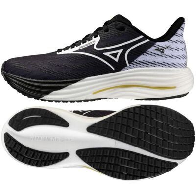 Mizuno, Unisex, Laufschuhe, WAVE RIDER 29 (44), Schwarz, Gold, Weiss Mizuno, Unisex, Laufschuhe, WAVE RIDER 29 (44), Schwarz, Gold, Weiss