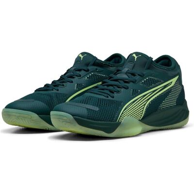 Puma Unisex, Hallenschuhe, Eliminate NITRO SQD 4 (42), Weiss, Silber, Gelb, Grün Puma Unisex, Hallenschuhe, Eliminate NITRO SQD 4 (42), Weiss, Silber, Gelb, Grün