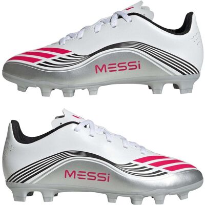Adidas Jungen, Fussballschuhe, F50 Messi Club FG/AG (37 1/3), Rot, Silber, Weiss Adidas Jungen, Fussballschuhe, F50 Messi Club FG/AG (37 1/3), Rot, Silber, Weiss